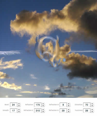flash 8: aqua glass effect