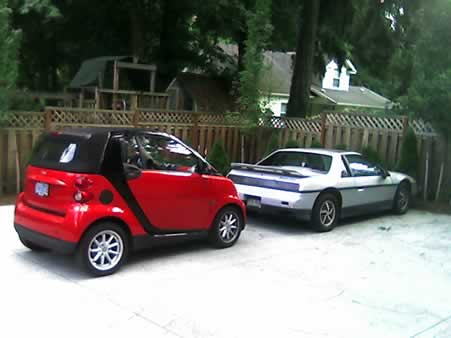 smart passion cabrio and Pontiac Fiero