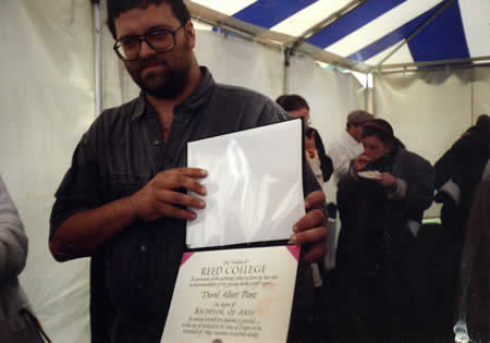 Holding my diploma, 20 May 1990