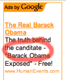 Misspelled Human Events Google Ad