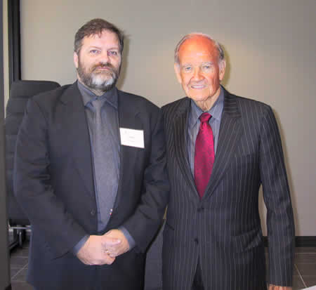 Darrel Plant and George McGovern at the McGovern Conference, 6 November 2007